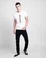 Shop Never Mind Stripe Half Sleeve T-Shirt White-Design