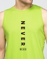 Shop Never Mind Stripe Round Neck Vest Neon Green -Front