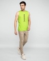 Shop Never Mind Stripe Round Neck Vest Neon Green -Full