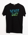 Shop Never Quit Gradient Half Sleeve T-Shirt-Front
