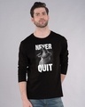 Shop Never Quit Lion Full Sleeve T-Shirt-Front