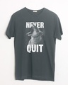 Shop Never Quit Lion Half Sleeve T-Shirt-Front