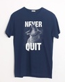 Shop Never Quit Lion Half Sleeve T-Shirt-Front