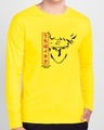 Shop Never Stop Trying Full Sleeve T-Shirt Pineapple Yellow-Front