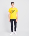 Shop Never Stop Trying Half Sleeve T-Shirt Pineapple Yellow-Full