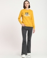 Shop Women's Yellow Never Too Old For Mickey Graphic Printed Sweater-Full
