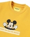 Shop Women's Yellow Never Too Old For Mickey Graphic Printed Sweater