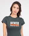 Shop Never Underestimate Me Half Sleeve T-shirt-Front