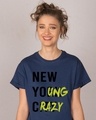 Shop New Young Crazy Boyfriend T-Shirt-Front