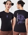 Shop Women's Black Nezuko Kamado Graphic Printed T-shirt-Front