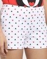 Shop Women's Red & White Printed Plus Size T-shirt & Shorts Set