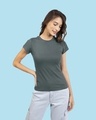 Shop Nimbus Grey Half Sleeve T-shirt-Front