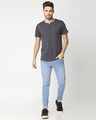 Shop Nimbus Grey Half Sleeves Henley T-Shirt