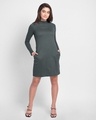 Shop Nimbus Grey High Neck Pocket Dress-Full
