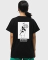 Shop Women's Black No Bad Vibes Graphic Printed Boyfriend T-shirt-Design