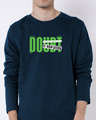 Shop No Doubt Do It  Full Sleeve T-Shirt Navy Blue-Front
