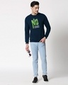 Shop No Excuses Sporty Fleece Sweatshirt Navy Blue-Design