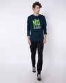 Shop No Excuses Sporty Full Sleeve T-Shirt Navy Blue-Design