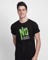 Shop No Excuses Sporty Half Sleeve T-Shirt Black-Front