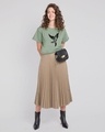 Shop No Limits To Fly Boyfriend T-Shirt Laurel Green-Design