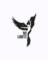 Shop No Limits To Fly Half Sleeve T-Shirt White-Full