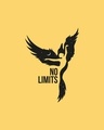 Shop No Limits To Fly Round Neck 3/4th Sleeve T-Shirt Happy Yellow