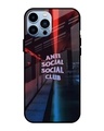 Shop No Social Club Premium Glass Case for Apple iPhone 13 Pro (Shock Proof, Scratch Resistant)-Front