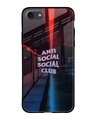 Shop No Social Club Premium Glass Case for Apple iPhone SE 2020 (Shock Proof, Scratch Resistant)-Front