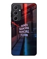 Shop No Social Club Premium Glass Case for Samsung Galaxy A35 5G(Shock Proof, Scratch Resistant)-Front
