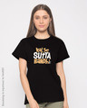 Shop No Sutta Boyfriend T-Shirt-Front