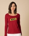 Shop Noice Brklyn 99 Scoop Neck Full Sleeve T-Shirt-Front