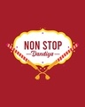 Shop Men's Red Non Stop Dandiya Typography T-shirt-Full