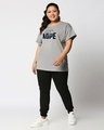 Shop Women's Grey Nope Lazy Graphic Printed Boyfriend Plus Size T-shirt-Design