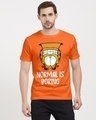 Shop Normal Is Boring Garfield Official Half Sleeves Cotton T-shirt-Front