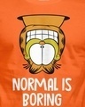 Shop Normal Is Boring Garfield Official Half Sleeves Cotton T-shirt-Full