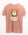 Shop Not A Normal Cat Half Sleeve T-Shirt (GL)-Front