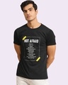 Shop Men's Black Not Afraid Typography T-shirt-Front
