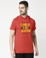 Shop Not an Option Half Sleeve Hoodie T-shirt-Front