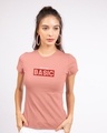 Shop Not At All Basic Half Sleeve Printed T-Shirt Misty Pink-Front