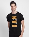 Shop Not Giving Up Half Sleeve T-Shirt Black-Front