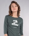 Shop Not My Problem Round Neck 3/4th Sleeve T-Shirt-Front