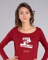 Shop Not My Problem Scoop Neck Full Sleeve T-Shirt-Front