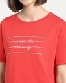 Shop Women's Red Not Ordinary Typography Boyfriend T-shirt