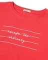 Shop Women's Red Not Ordinary Typography Boyfriend T-shirt