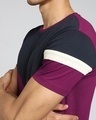 Shop Men's Purple & Blue Color Bock T-shirt