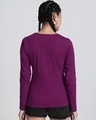Shop Women's Purple Slim Fit T-shirt-Design