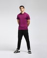 Shop Men's Purple Hoodie T-shirt-Full