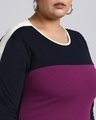 Shop Not So Wine Plus Size Color Block Full Sleeve T-shirt