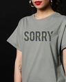 Shop Not Sorry Neon Boyfriend T-Shirt-Front