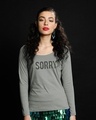 Shop Not Sorry Neon Scoop Neck Full Sleeve T-Shirt-Front